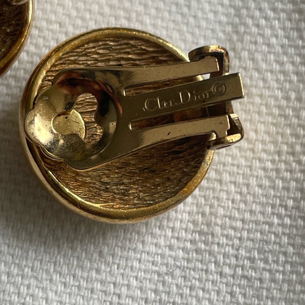 Christian Dior clip-on earrings-vintage - Picture 4 of 5